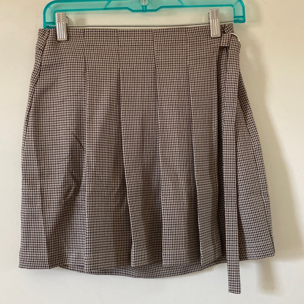 Princess Polly plaid wrap mini skirt